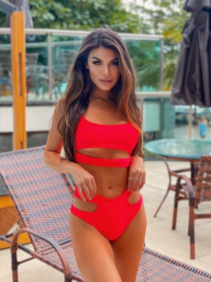 Biquíni Cintura Alta Hotpant - Verão 2023 cor:Pitaya;tamanho:Único