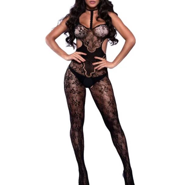 Vestido Sensual Renda detalhes Tule