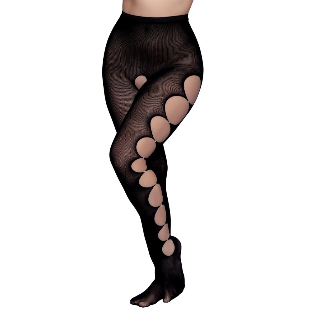 Meia Calça com Abertura nas Laterais detalhes em Strass