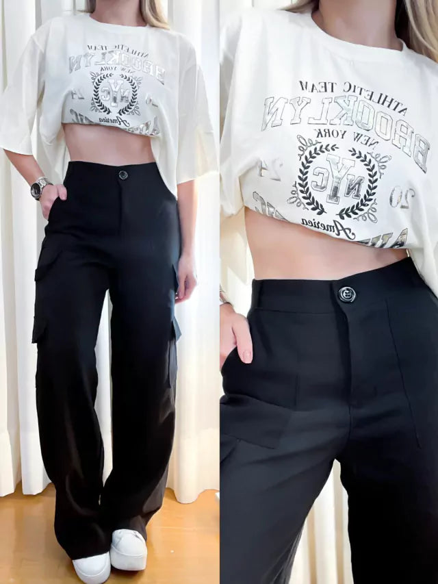 Calça em Alfaiataria Marrant Cargo Verena