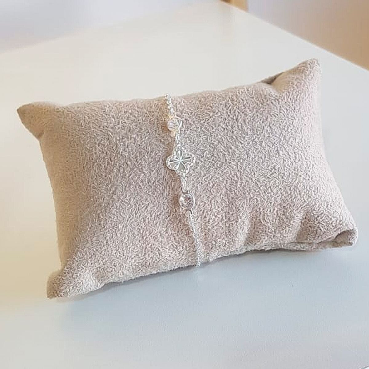 PULSEIRA DE TREVO CRISTAL - PRATA 925