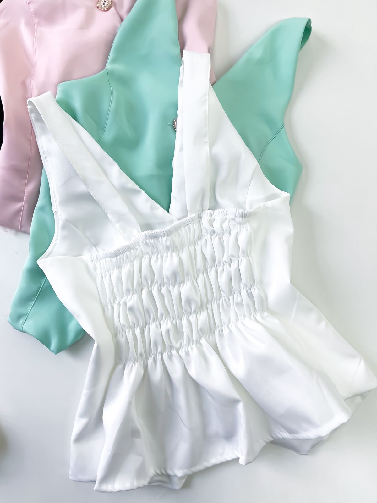 Colete em Alfaiataria de Alça com Lastex Cintia Ref. 1665