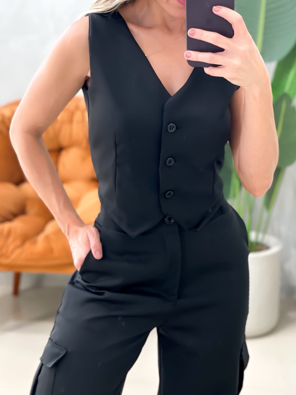 Colete em Alfaiataria Luara Ref. 1706