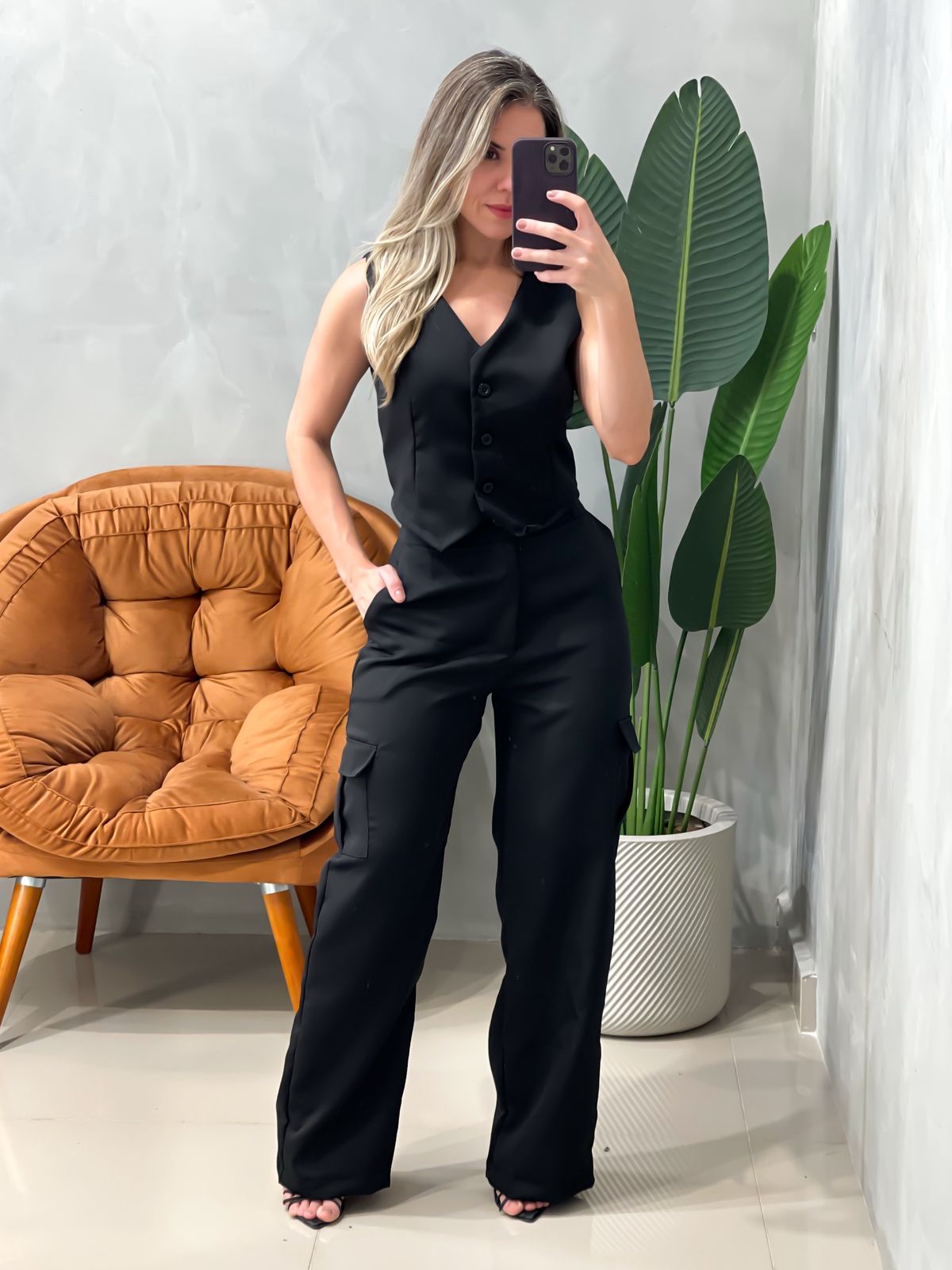 Colete em Alfaiataria Luara Ref. 1706