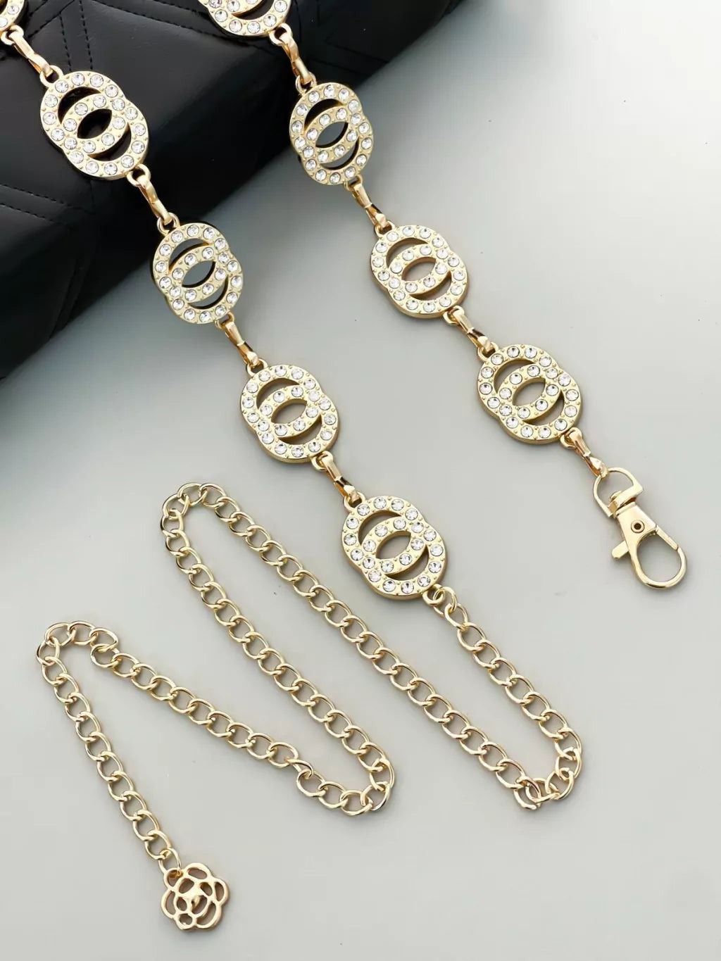 Cinto Feminino Corrente com Strass Neia ref.1063