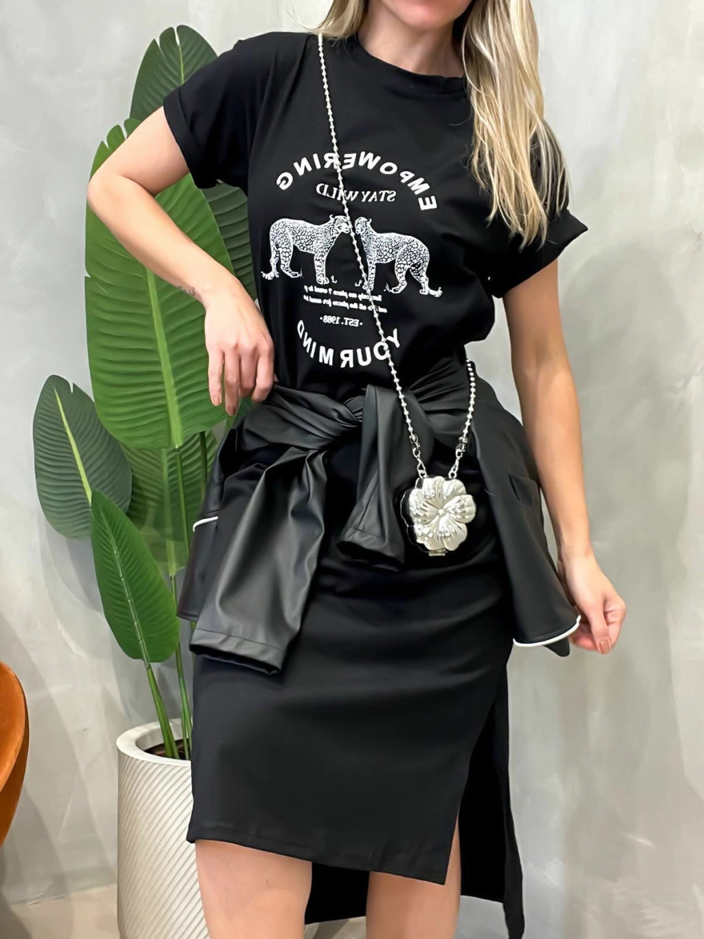 Camisão Vestido Midi Estampado Evelin Ref. 620