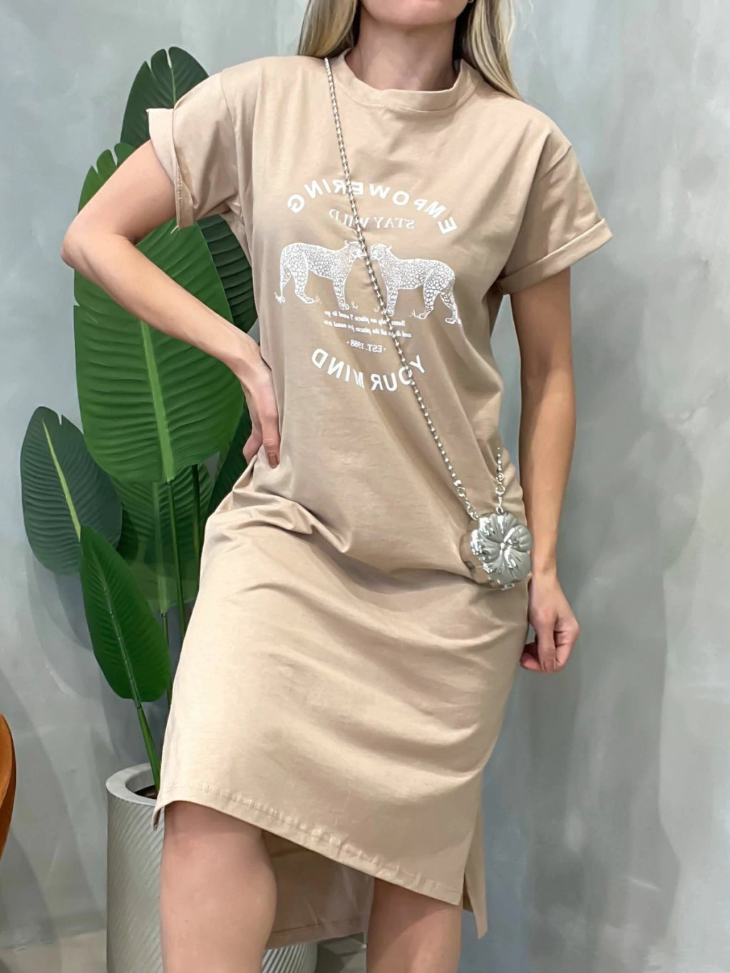 Camisão Vestido Midi Estampado Evelin Ref. 620