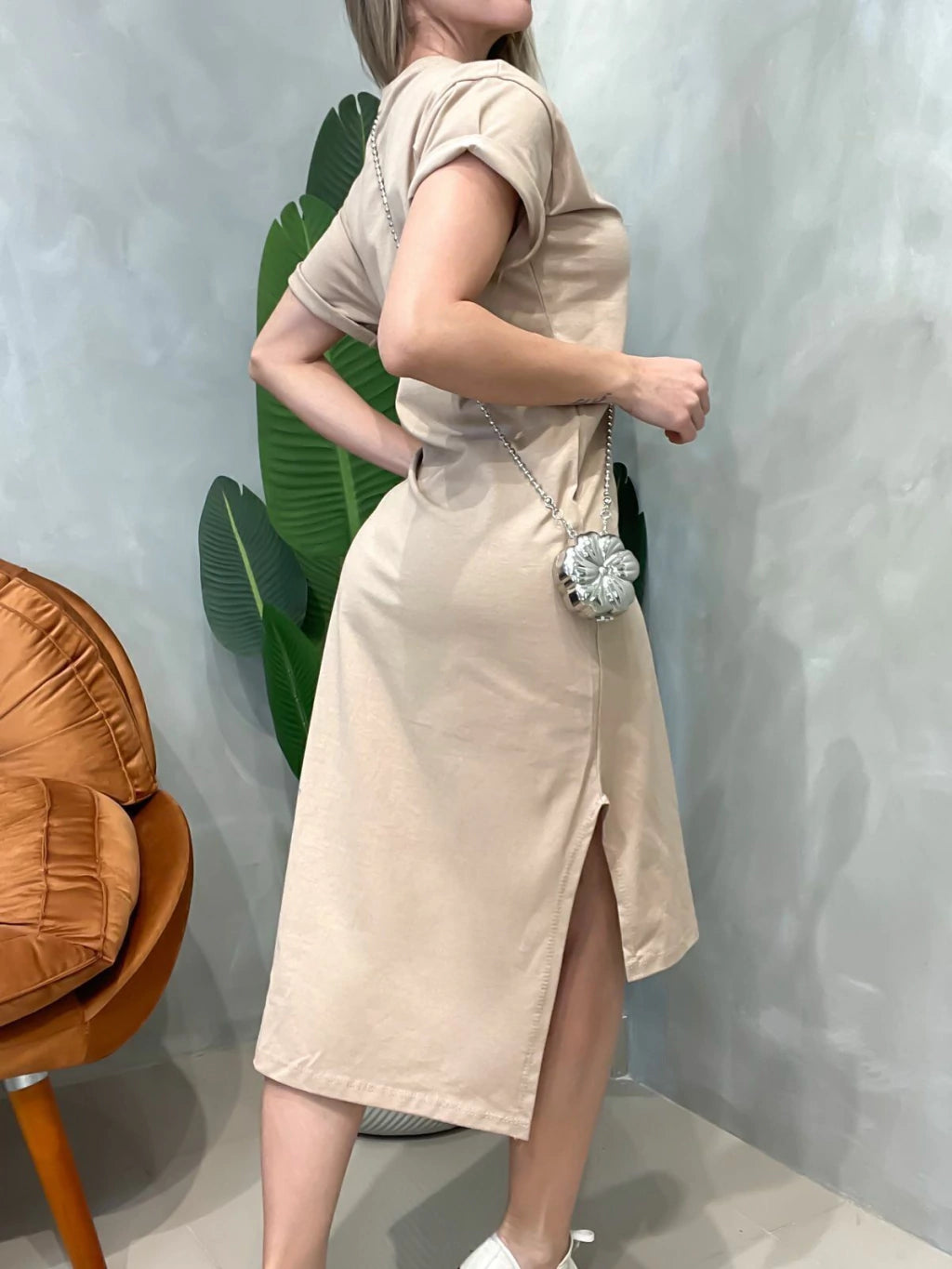 Camisão Vestido Midi Estampado Evelin Ref. 620