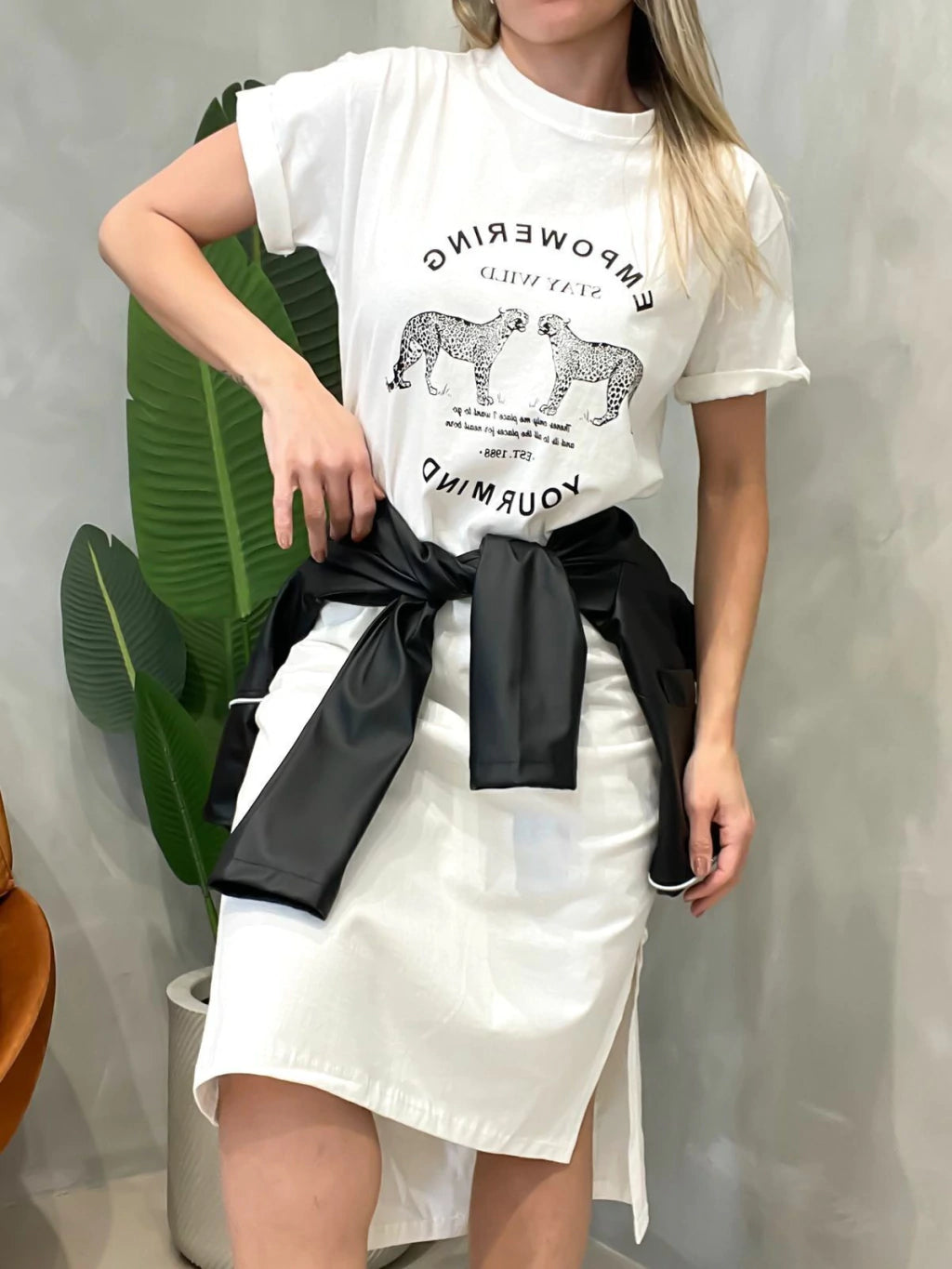 Camisão Vestido Midi Estampado Evelin Ref. 620