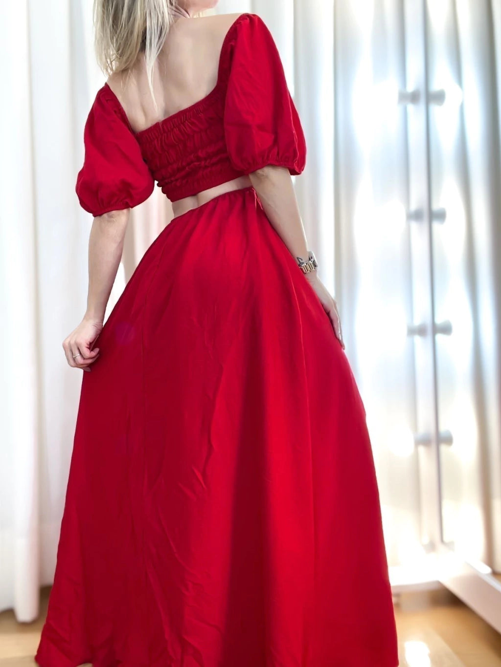 Vestido Conjunto Longo Feminino Ciganinha Amarração