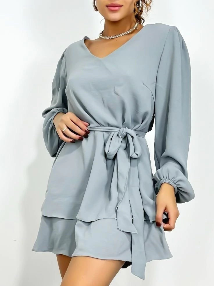 Vestido Feminino Curto Manga Longa