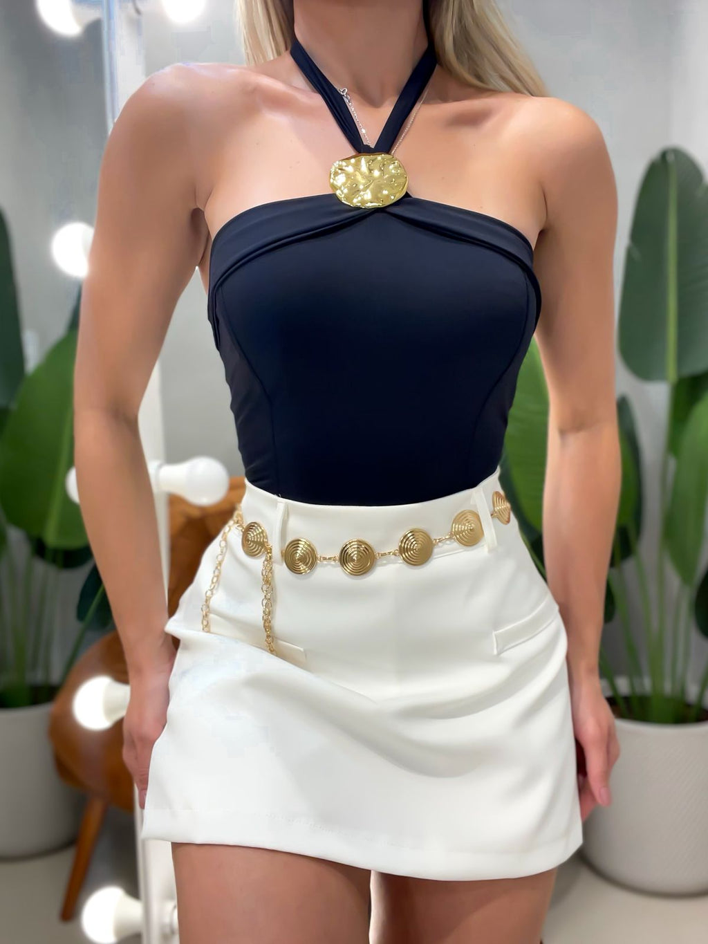 Body em Poliamida Frente Única com Fivela Marilia Ref. 1805